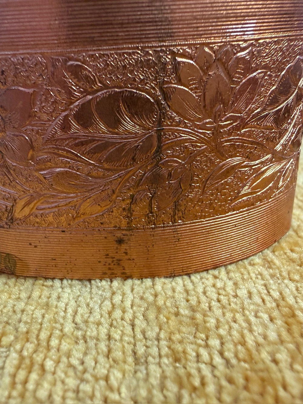 Vintage Coppercraft Guild Solid Copper Cuff Wide Bracelet